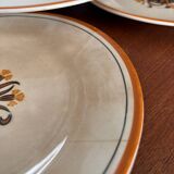Set of 8 Creil et Montereau plates, Œillet model - earthenware plate