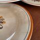 Set of 8 Creil et Montereau plates, Œillet model - earthenware plate
