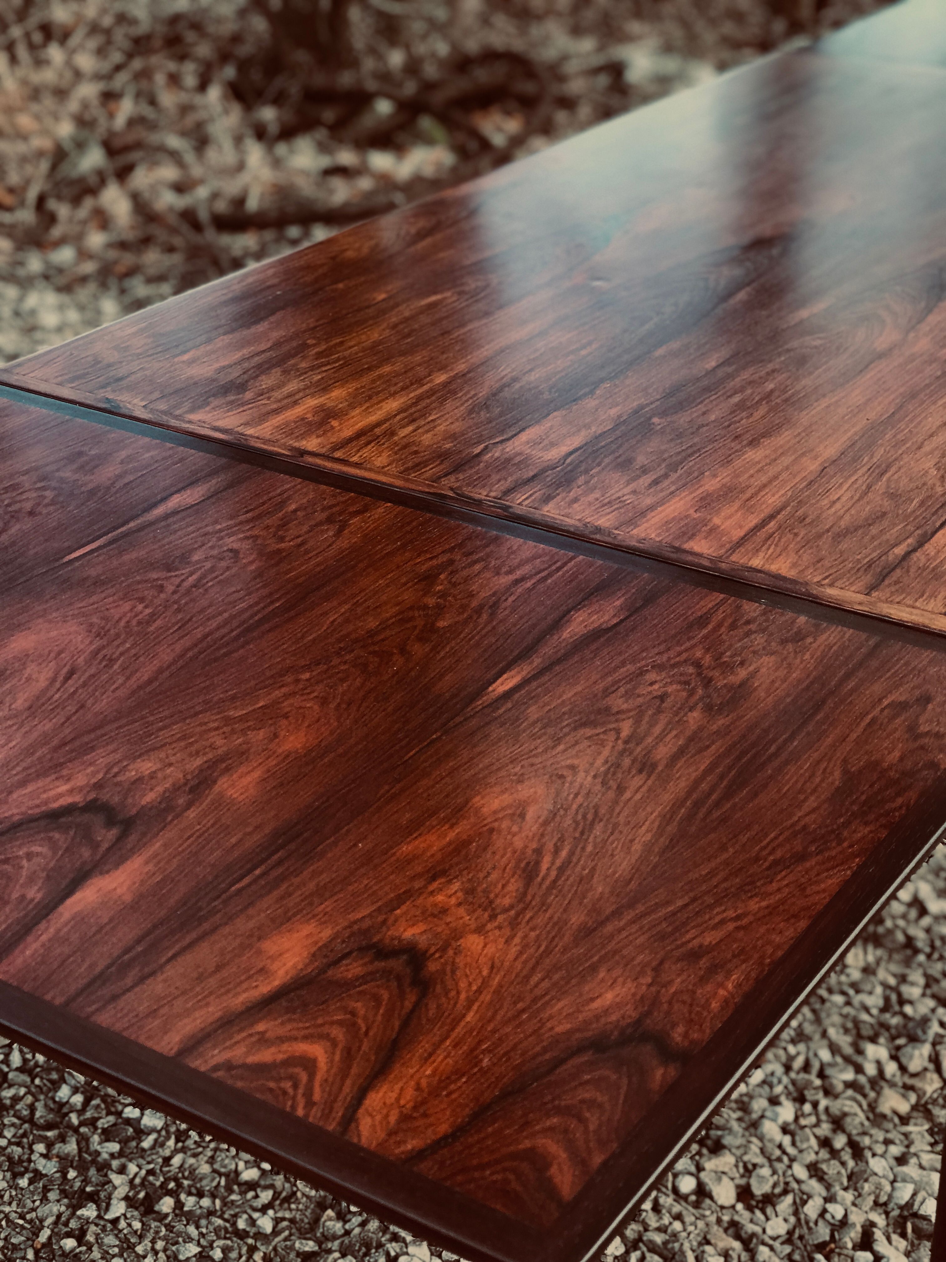 Mid-century danish rosewood extending table.