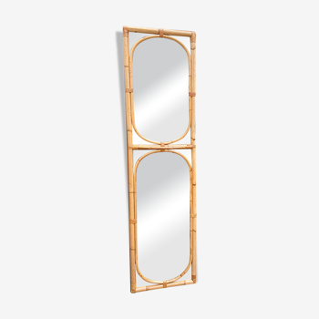 Miroir en rotin