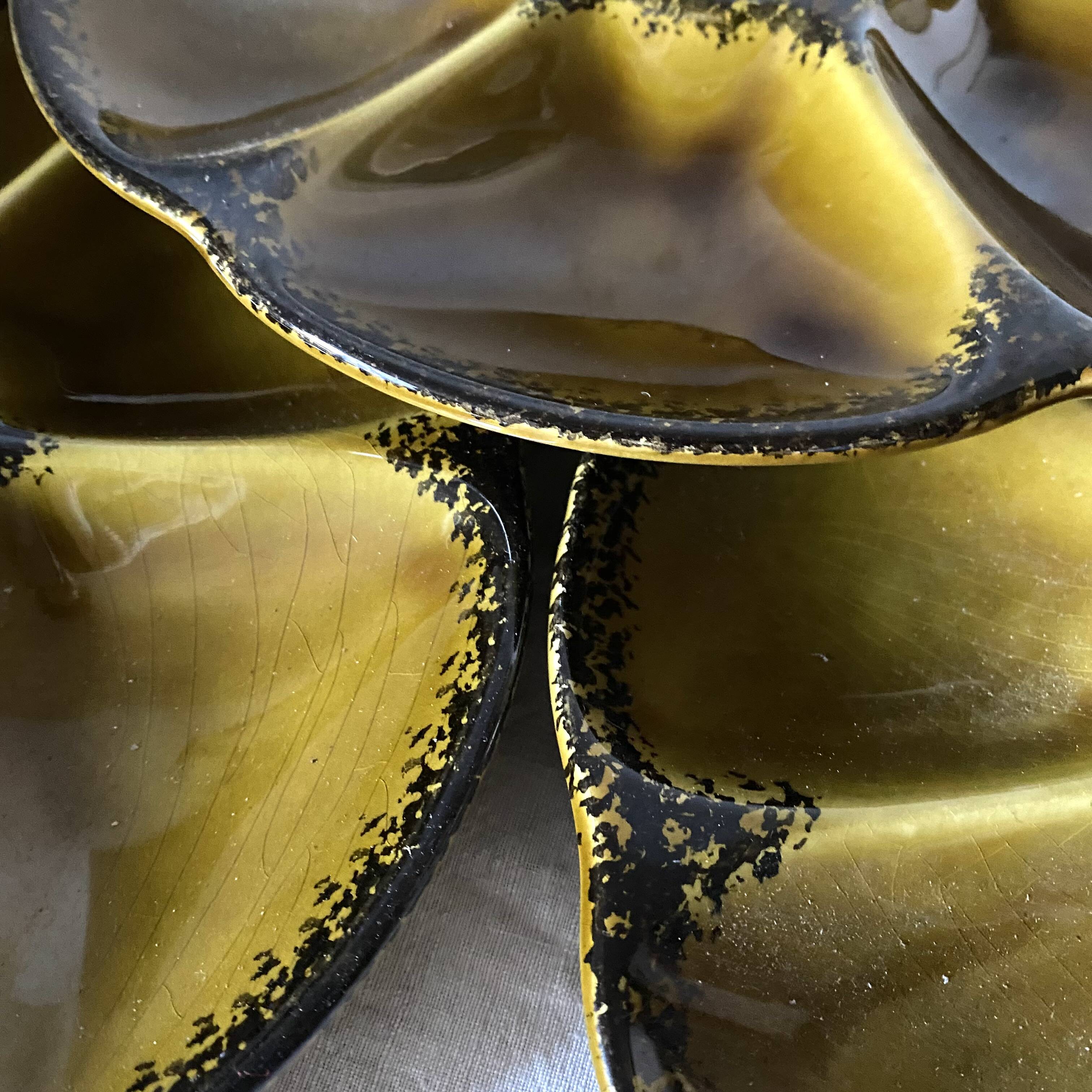 Vintage ceramic oyster plates from Gien