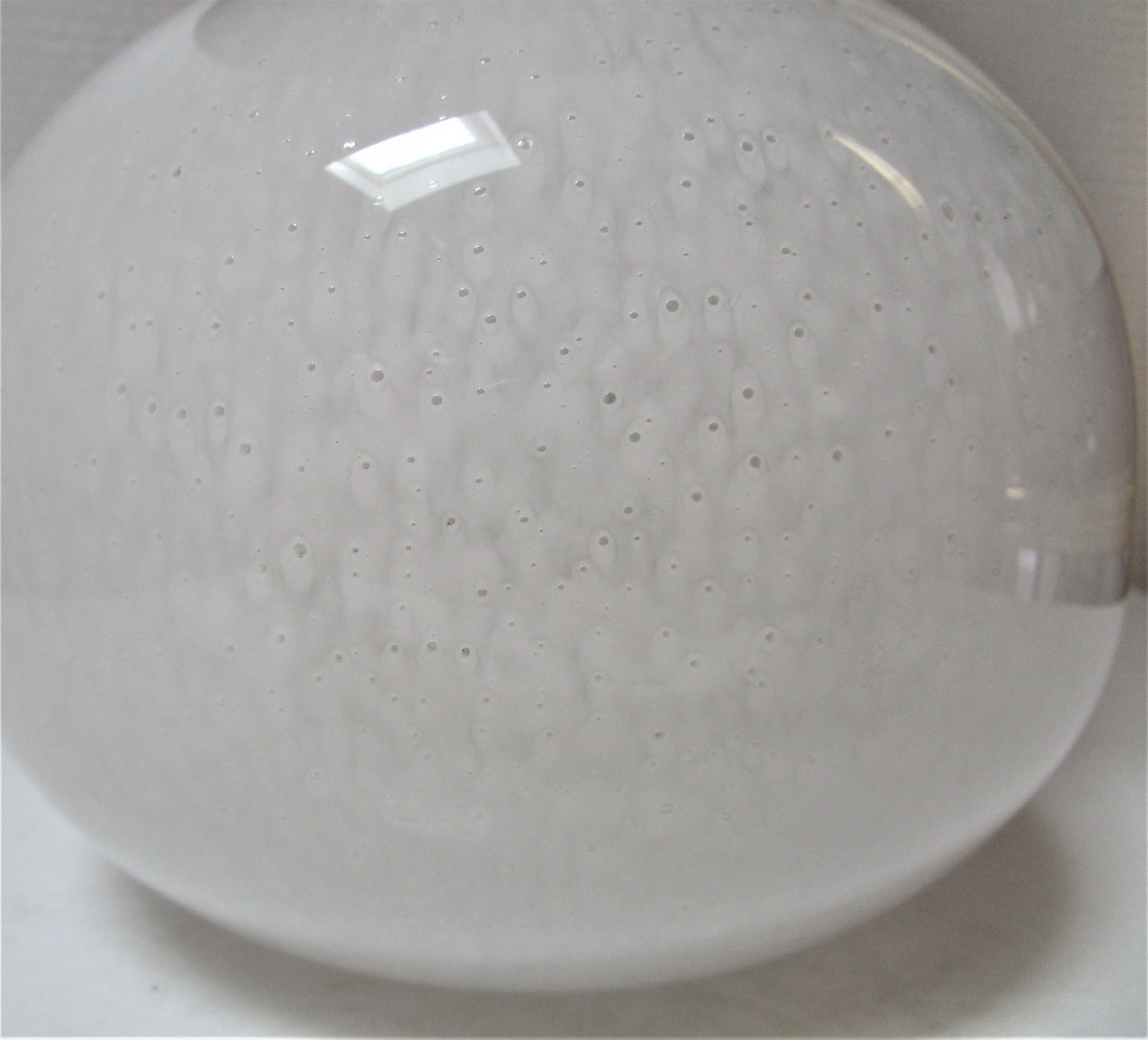 Shiny shiny vintage white Murano glass lamp