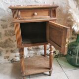 Bedside table wood and marble