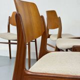 Teak Dining Chairs by Hartmut Lohmeyer for Wilkhahn, 1960s, Set of 6