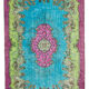 Tapis anatolien rustique noué à la main des années 1980 198 cm x 315 cm tapis multicolore