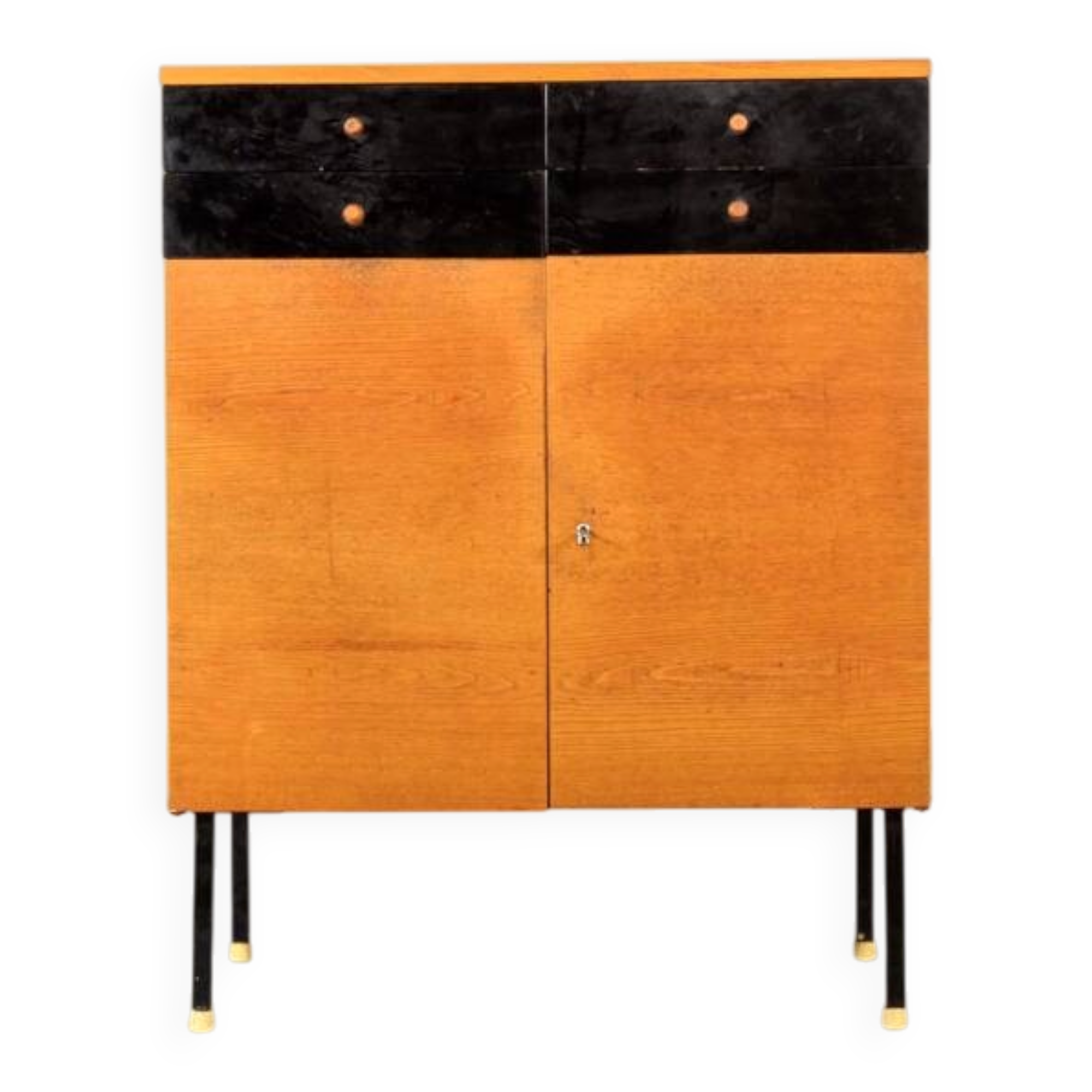 Vintage high sideboard with drawers