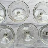 Lot 6 glasses champagne arabesque décor