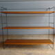Wall shelve in black metal and the 1960s teak