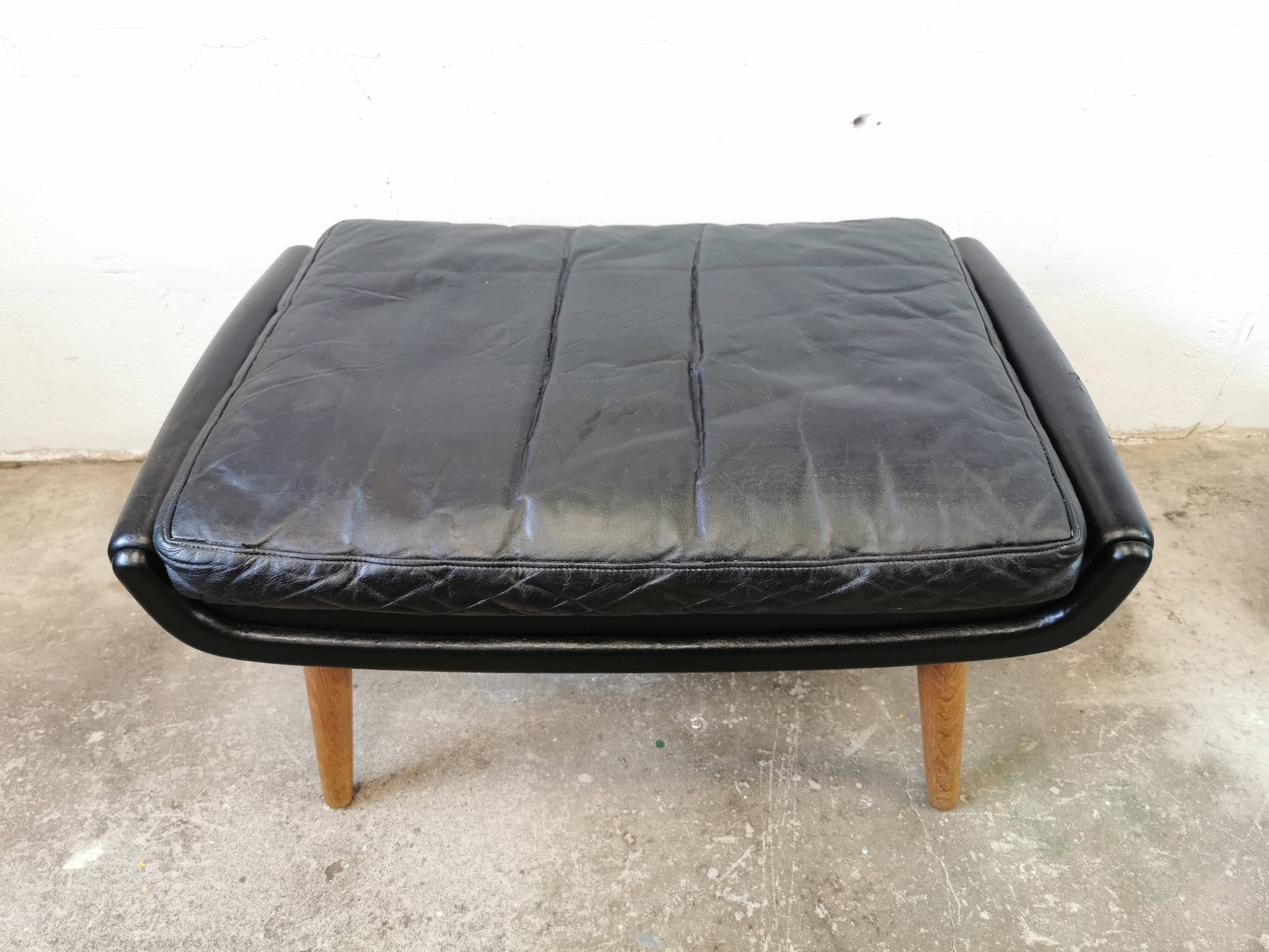 Ottoman/Ottoman/Scandinavian leather footrest