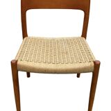 Set of 4 JL Moller model 75 chair by Niels Otto Moller Danish Design