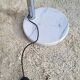 Vintage ARC floor lamp with 5 adjustable chrome arms on marble base
