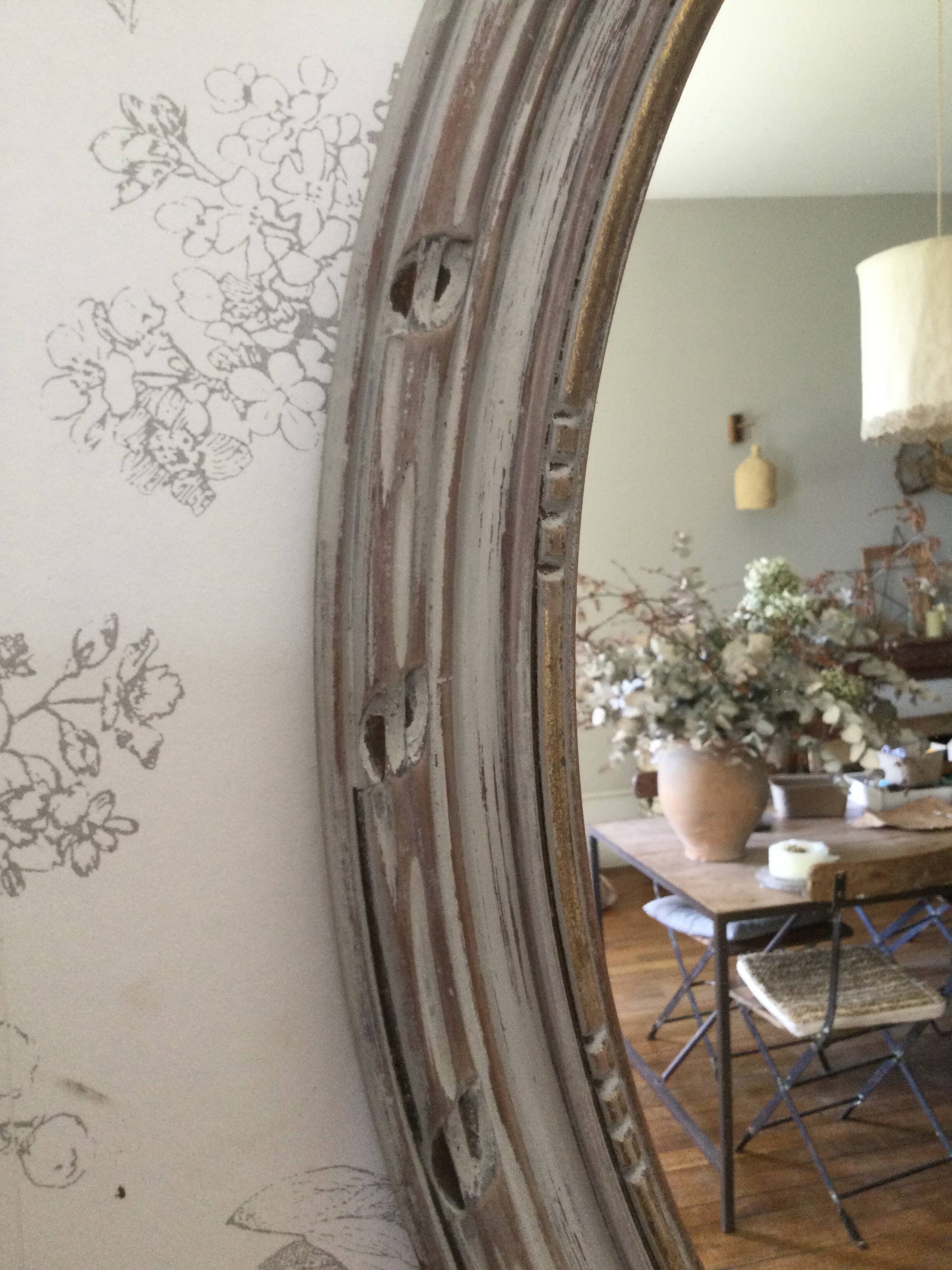 Miroir ancien oval
