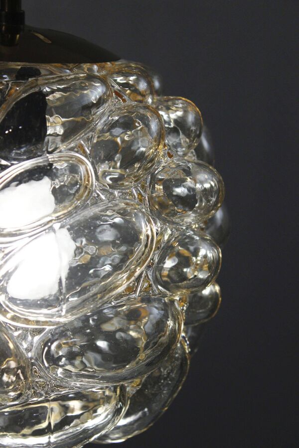 Suspension lustre en verre Bubble style Helena Tynell Limburg design 1960s