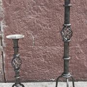 Candle holder or wrought iron candlestick (Height 41 cm)