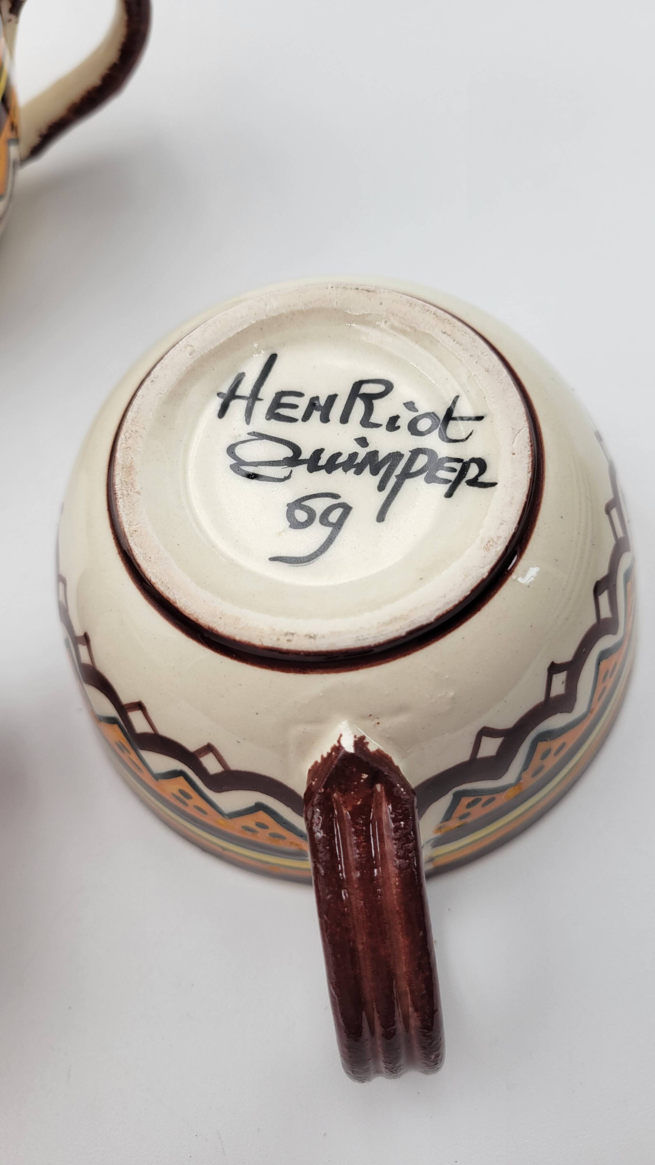 Henriot Quimper Breton coffee service