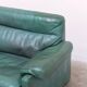 Green leather 3-seater 'DS-70' sofa by De Sede, 1980s
