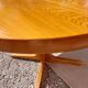 round or oval table with extension, central leg, vintage Baumann design