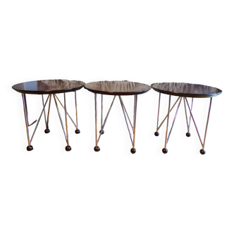 Set of 3 coffee tables 1970