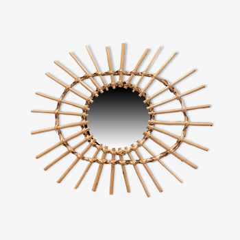 Rattan mirror 60cm