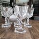 Lot de 7 verres à vin blanc en verre ancien