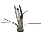 Flower chrome kinetic sculpture lamp