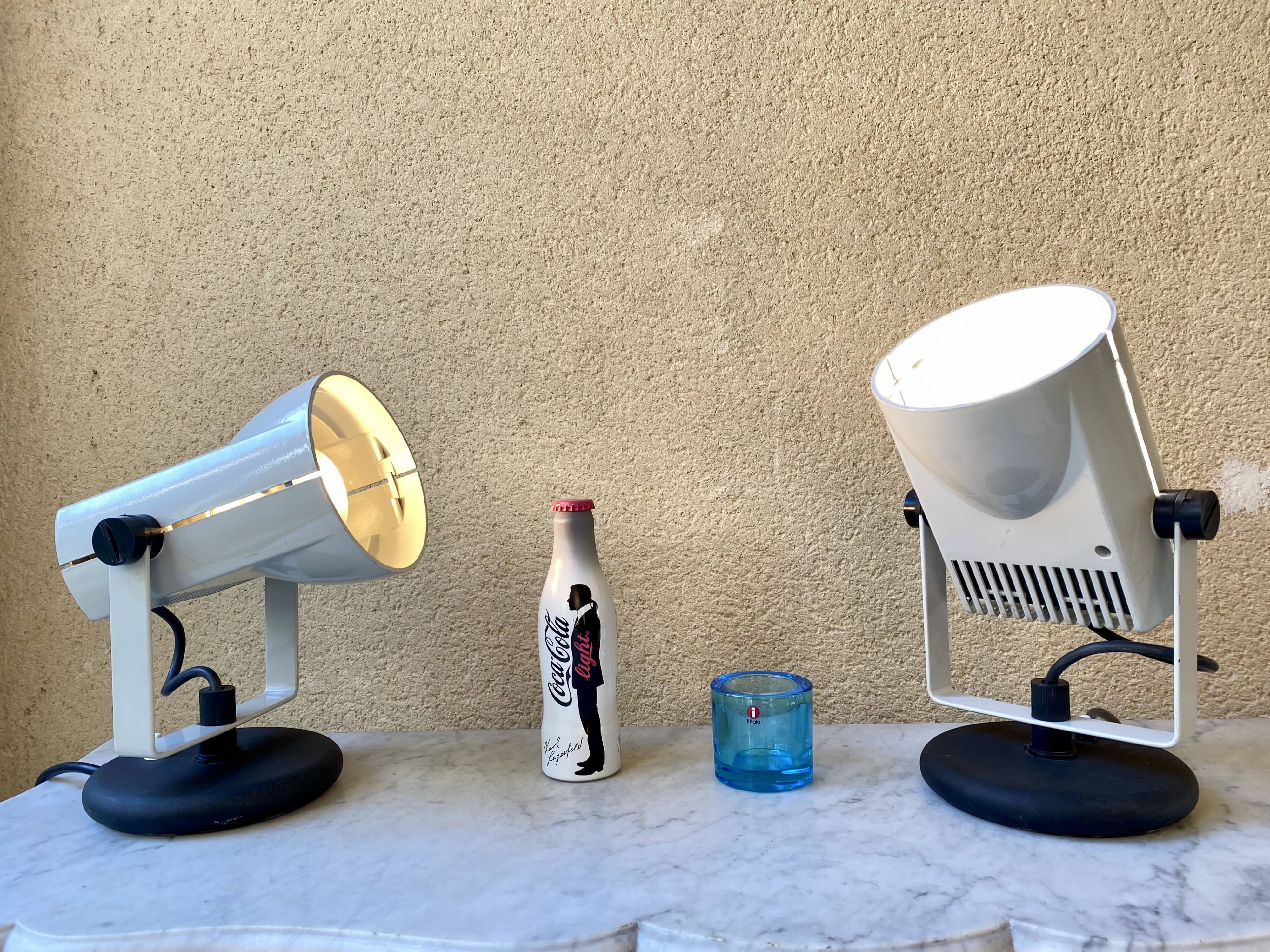 Paire de lampe spot à poser lita France vintage années 70 fonte d’aluminium
