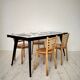 Abstract Painted Dining Table in Black and White, 1953