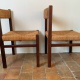 Pair of Mid-Century wicker chairs