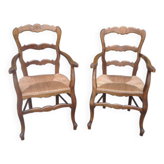 Pair of Provençal style armchairs