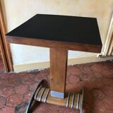 Old vintage wooden metal bistro table 40/50