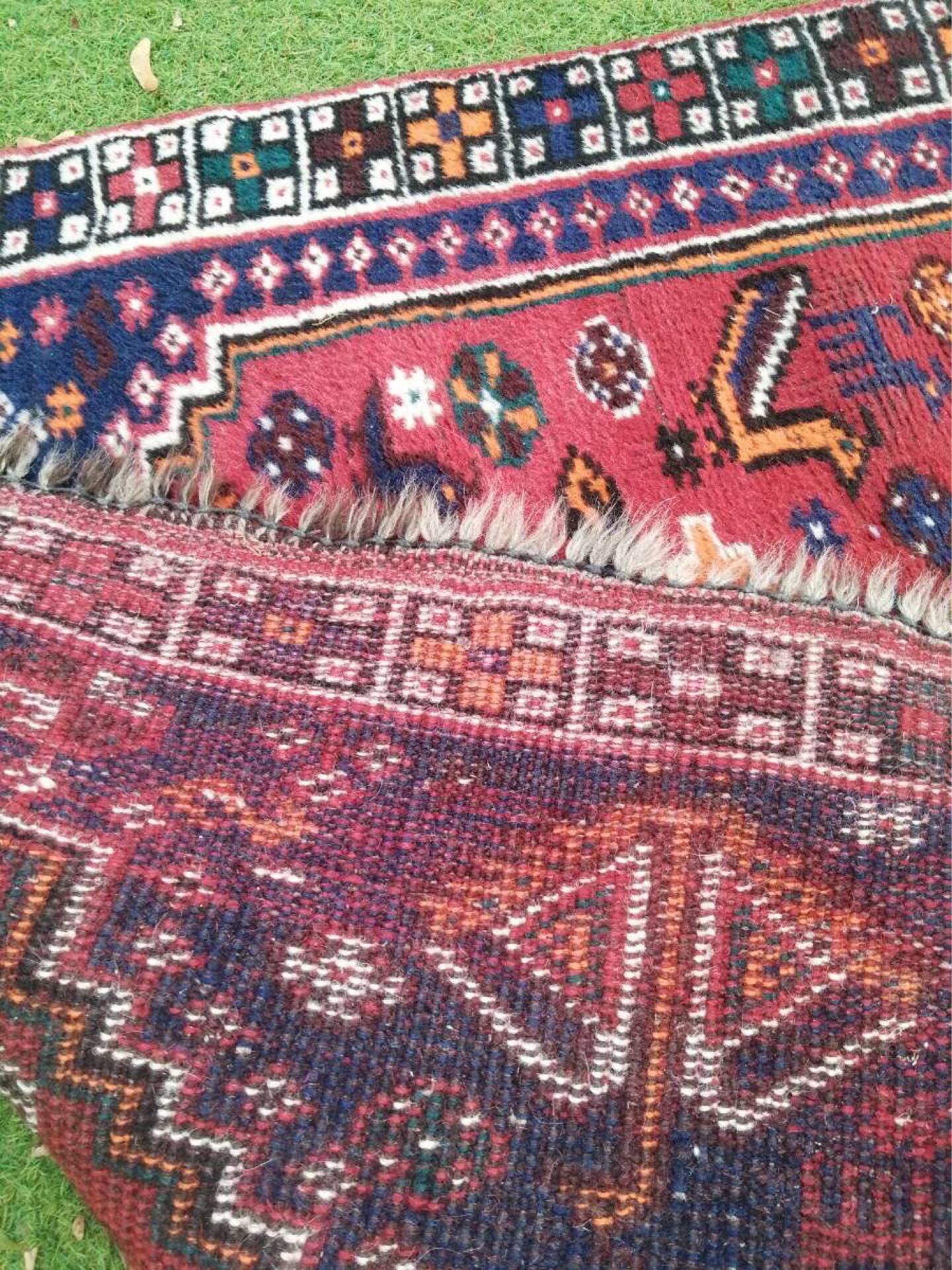Handmade wool Persian carpet type Shiraz