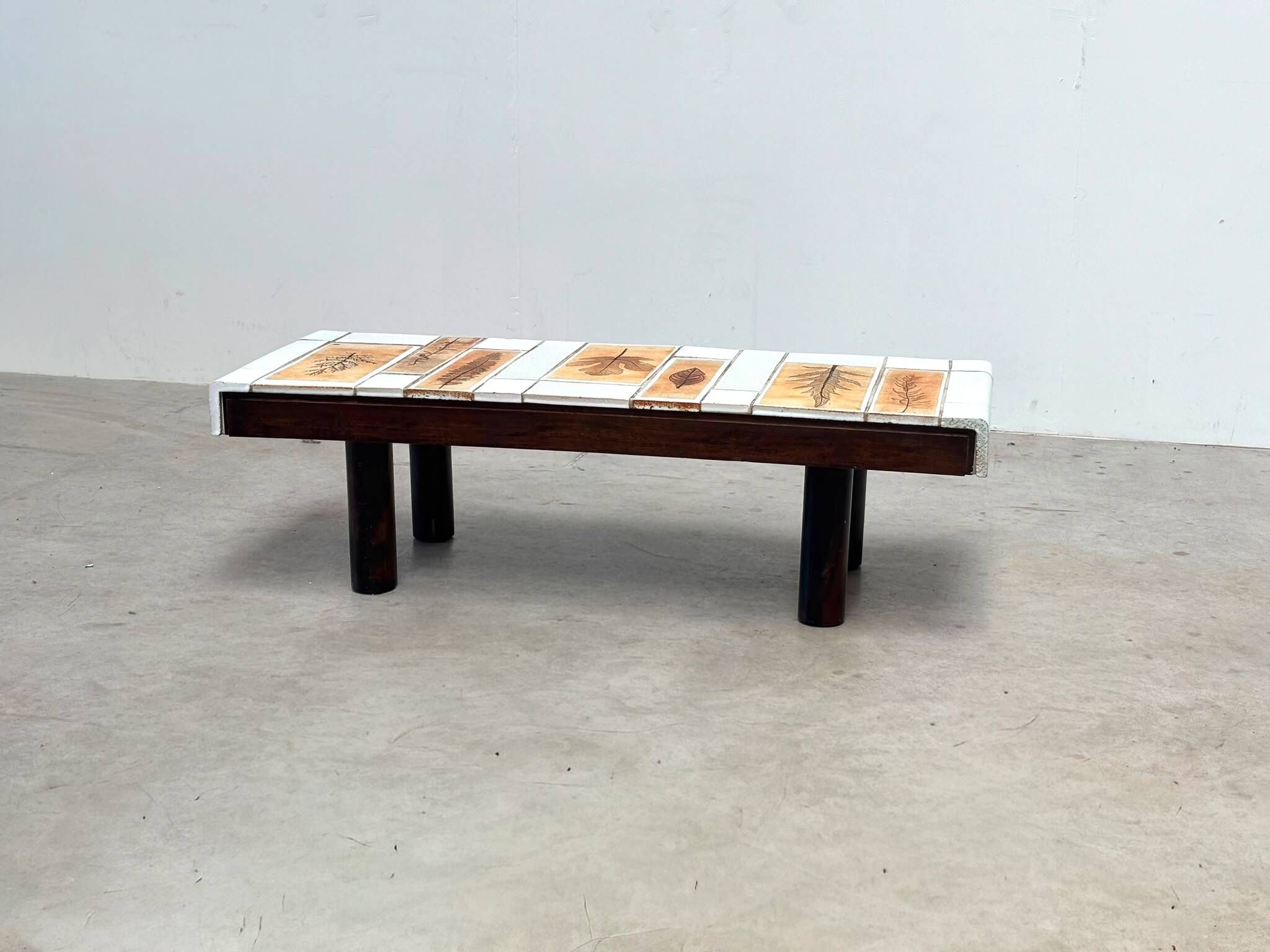 Roger Capron white ceramic coffee table