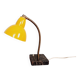 Casserole lamp in yellow lacquered metal and black marble, 1950s