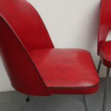 Pair of chairs in red 1950