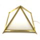 Golden brass Pyramidal table lamp, Christos, Italy 1970