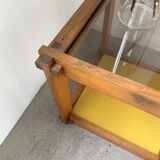 Bedside “cube” side table in pine DLG Regain