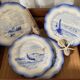 Set of 4 dessert plates Sarreguemines model "Marines"
