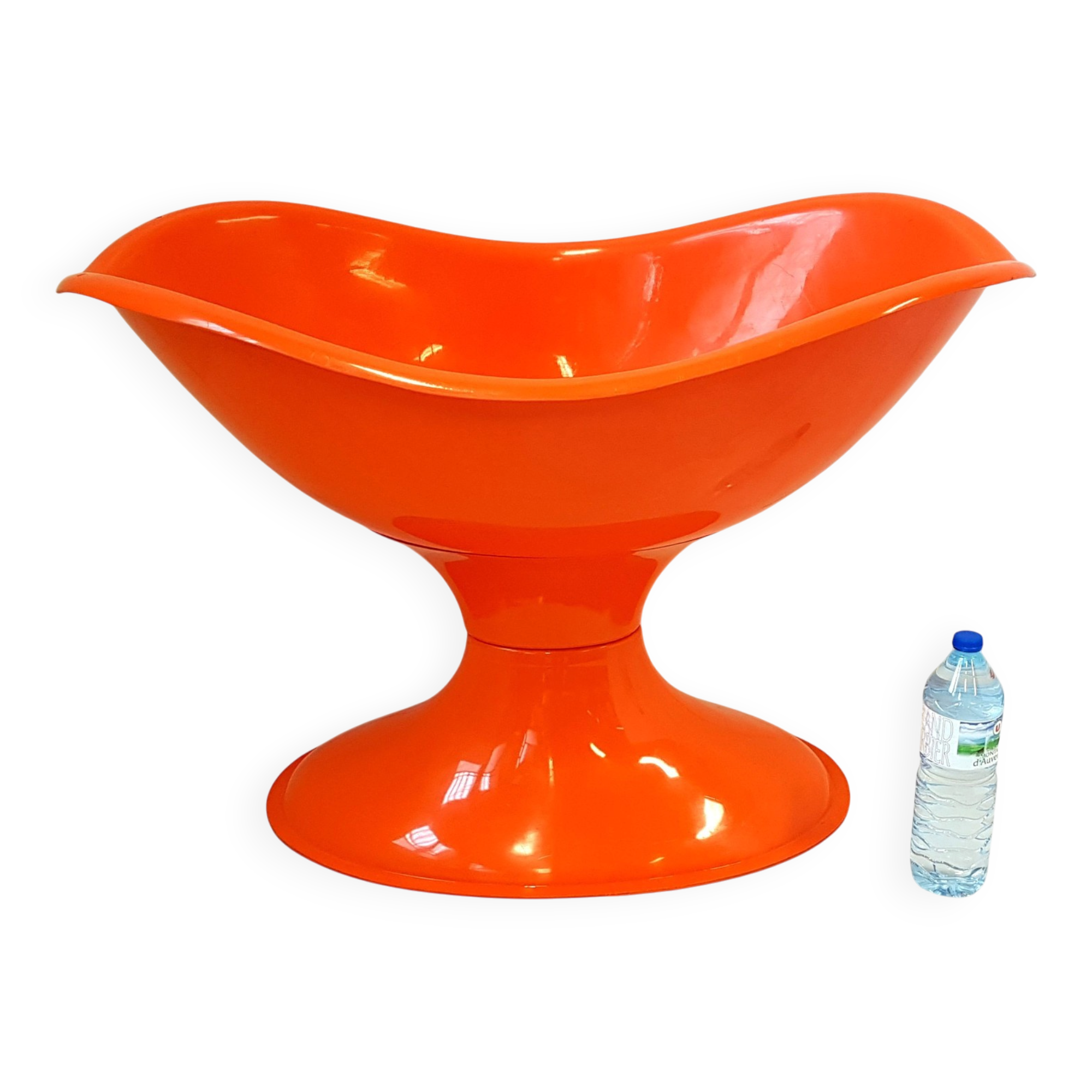 Vintage 1970 orange moulded plastic cradle carriage space age 70s 70's po