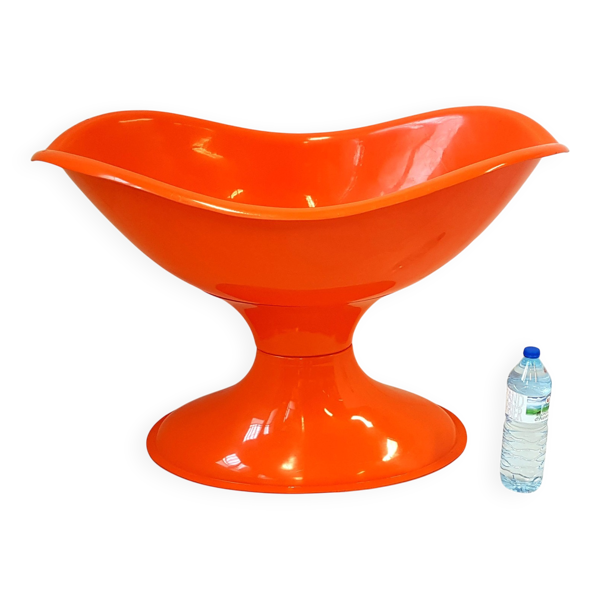 Berceau landau en plastique moule orange 1970 vintage space age 70s 70's po