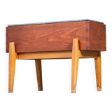 Teak and Beech Planter with Zinc Coating, Denmark, 1950s