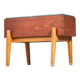 Teak and Beech Planter with Zinc Coating, Denmark, 1950s