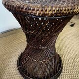 Stools "tam tam" in rattan / wicker