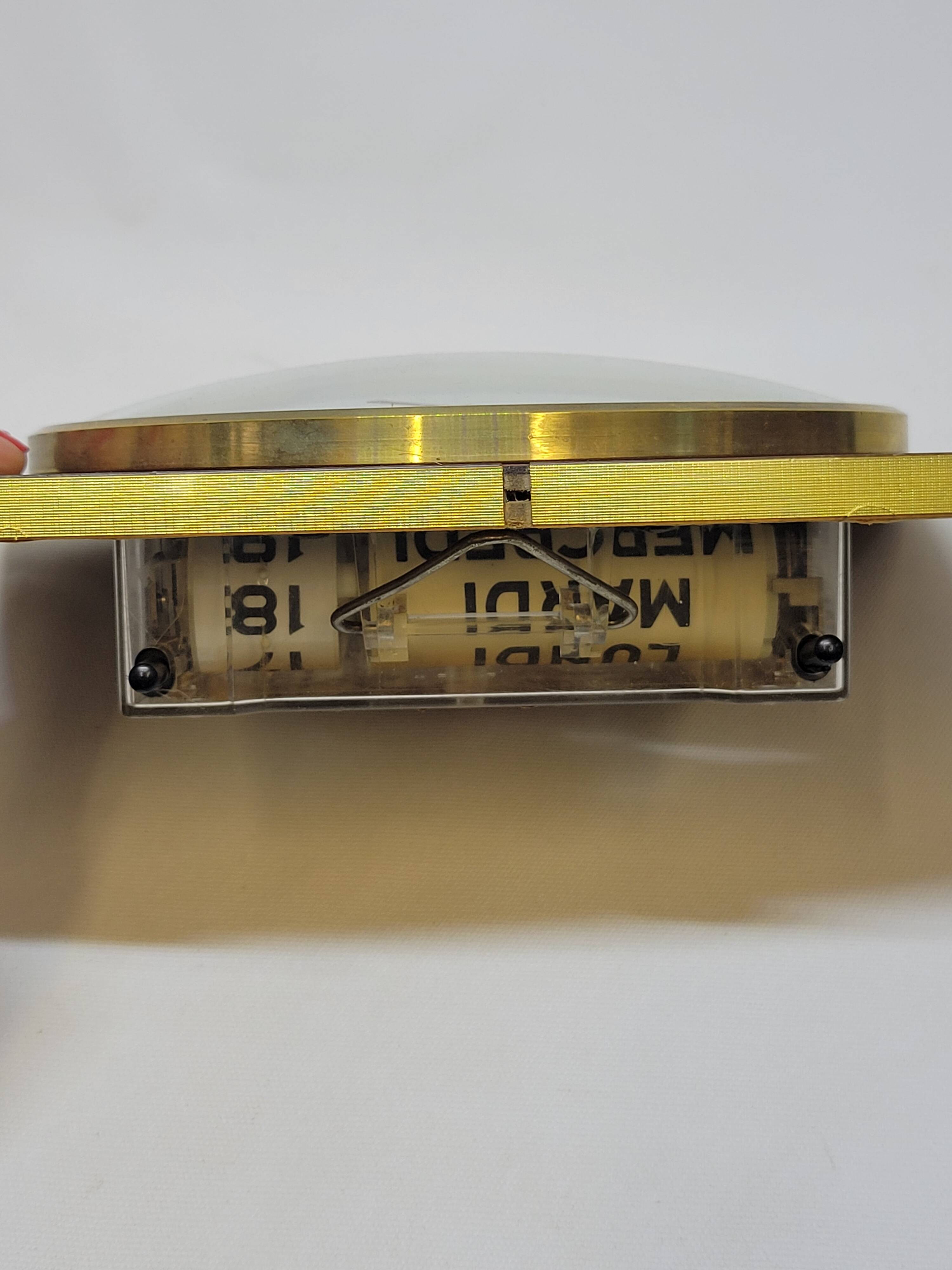 Vintage Jaz Transistor Wall Clock with Day and Date Calendar Formica