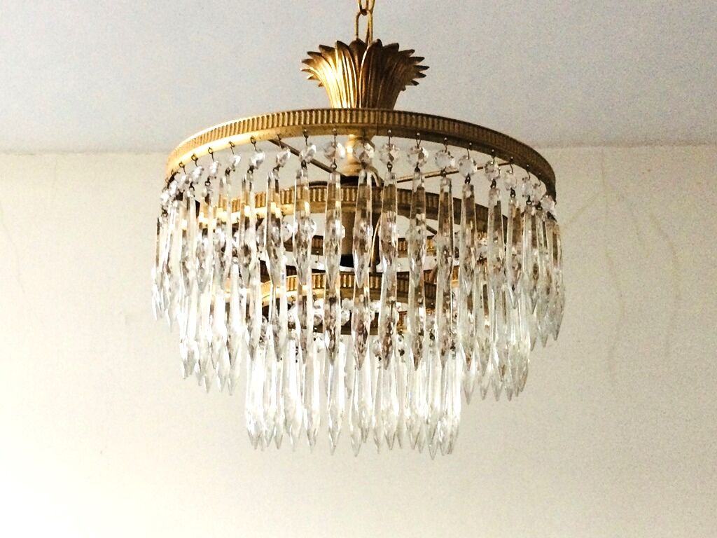 Waterfall Chandelier 60s Hollywood Regency