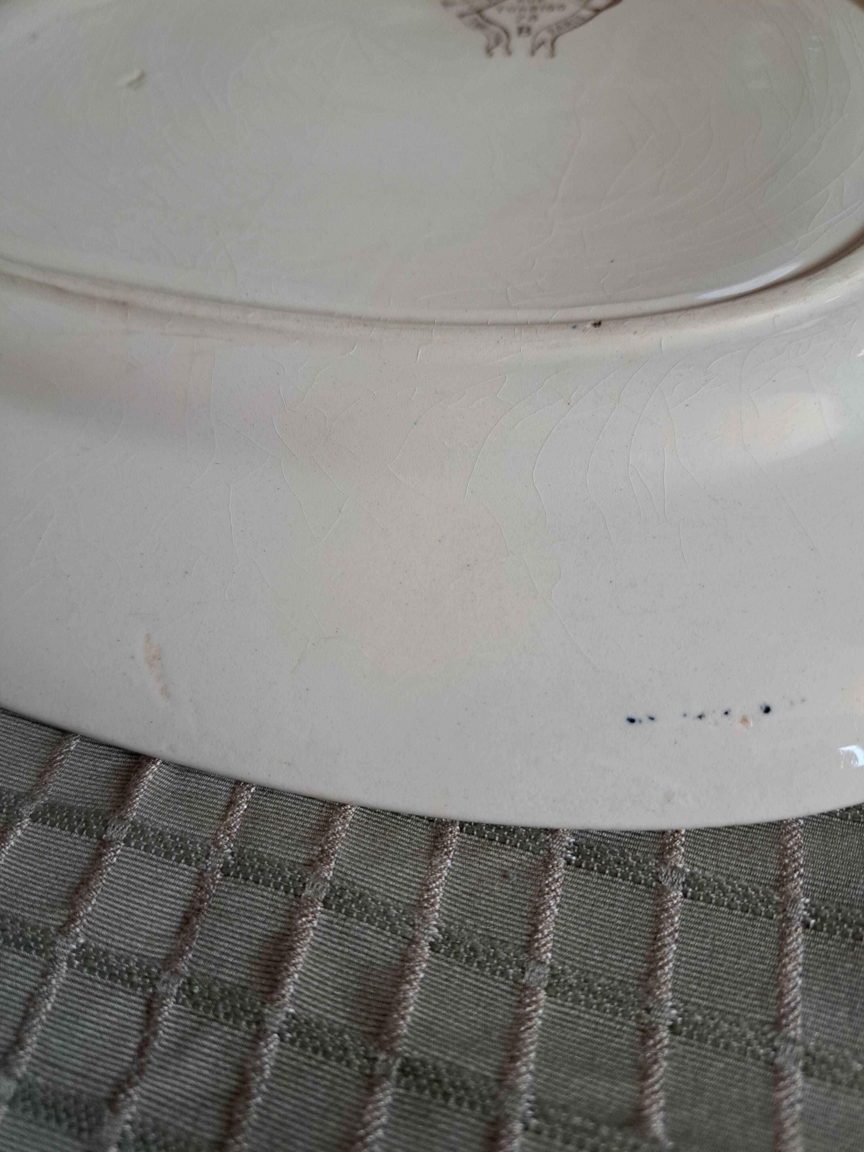 Rectangular iron earth dish French English Company