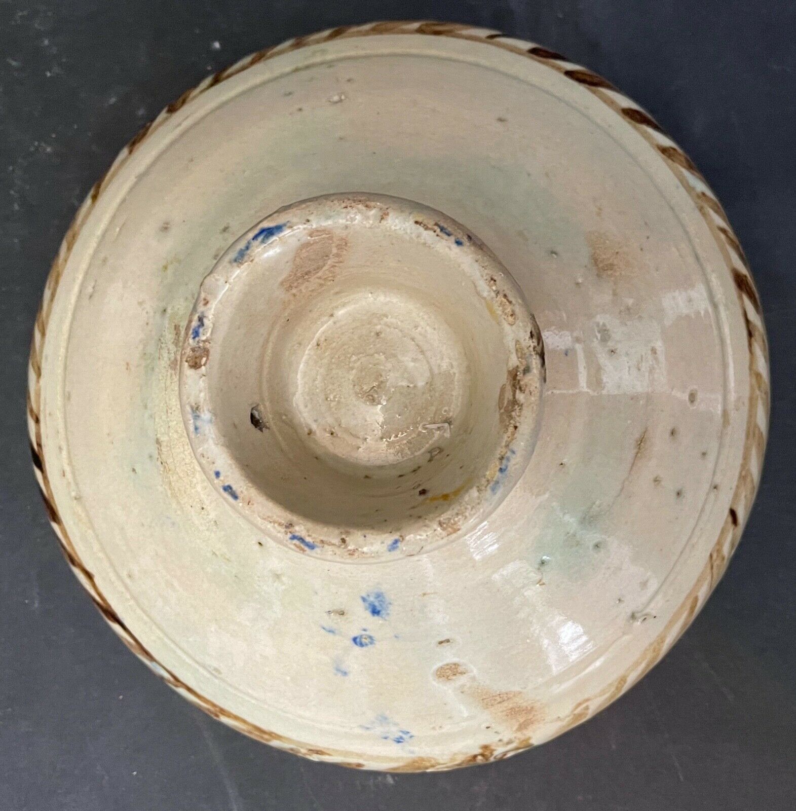 Mokhfia Fez Morocco 18th polychrome earthenware dish 21.7 cm