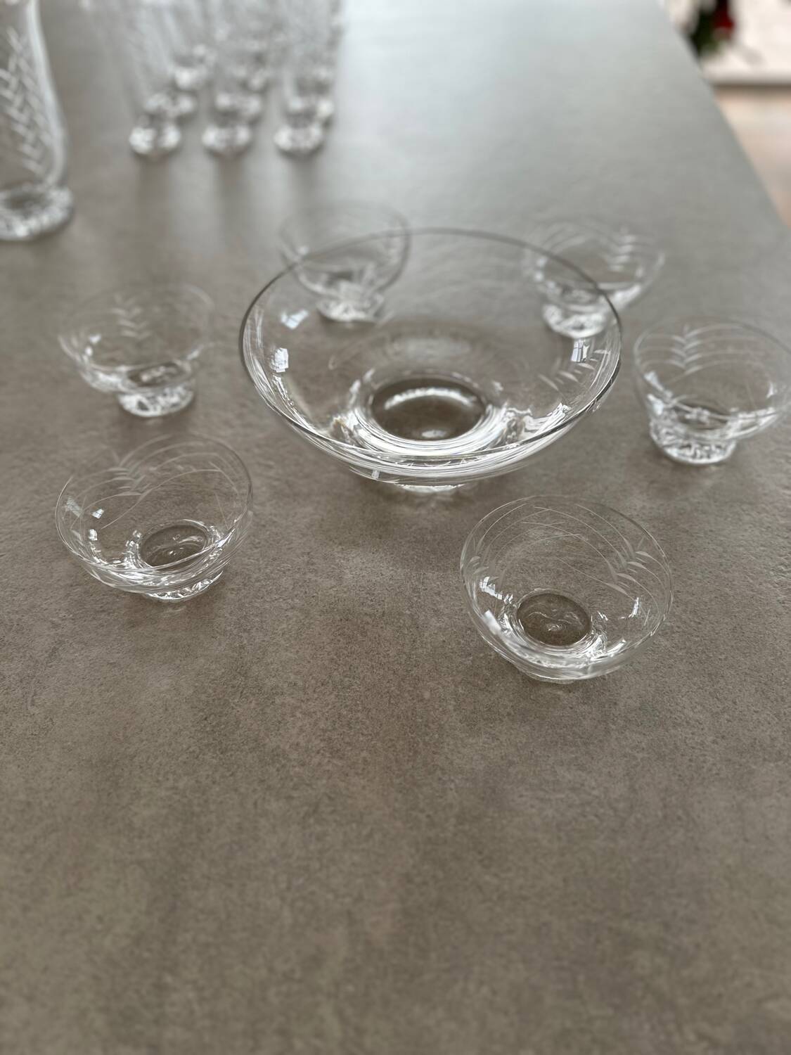 Daum kim épis crystal glass service from the 50s