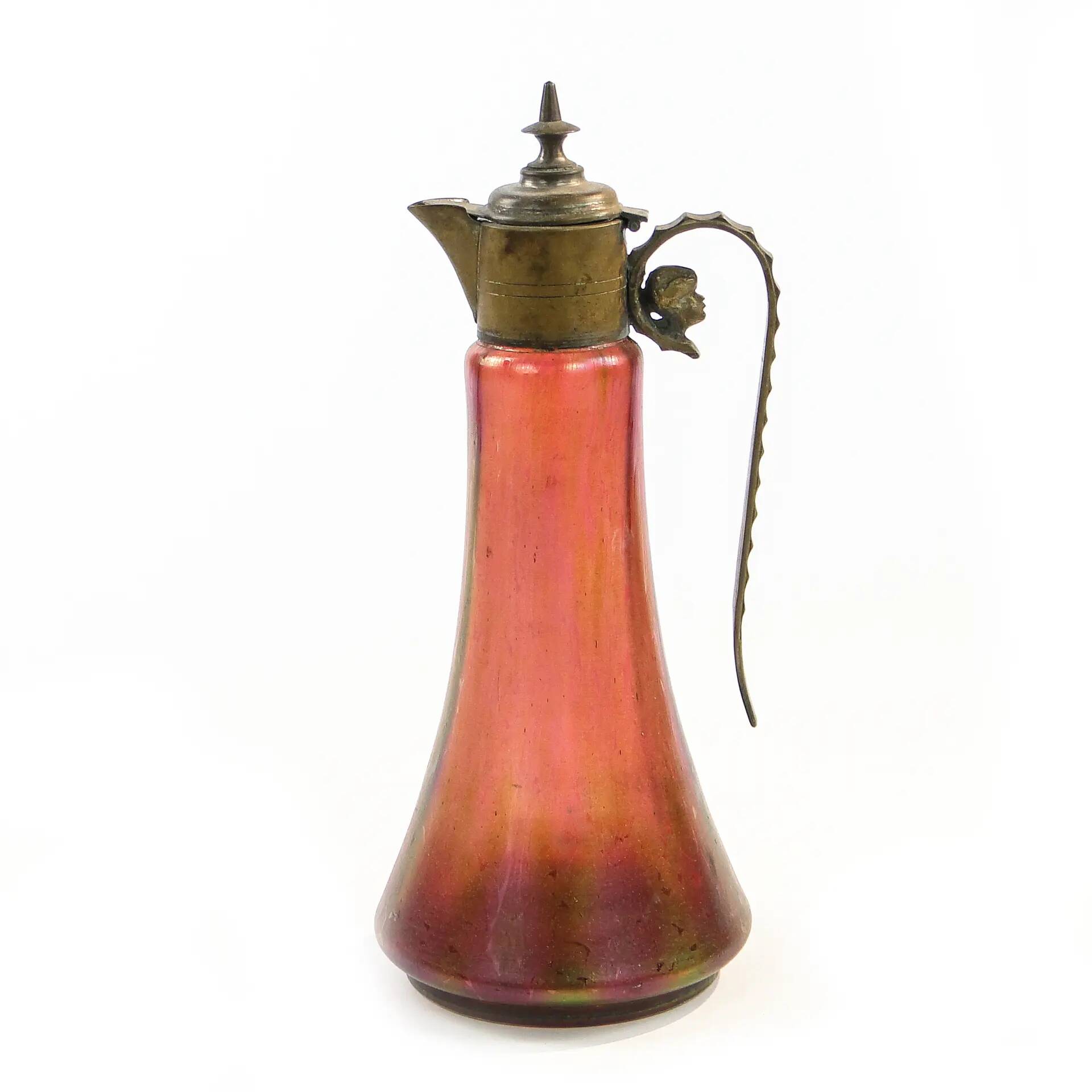 Carafe, Art Nouveau, glass, Czechoslovakia, early 20th century