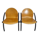2 vintage low chairs