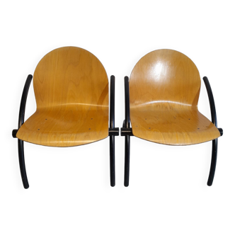 2 vintage low chairs